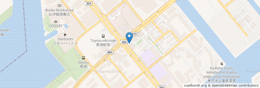 Mapa de ubicacion de 日生豊洲駅前保育園 びびき en Japonya, 東京都, 江東区.