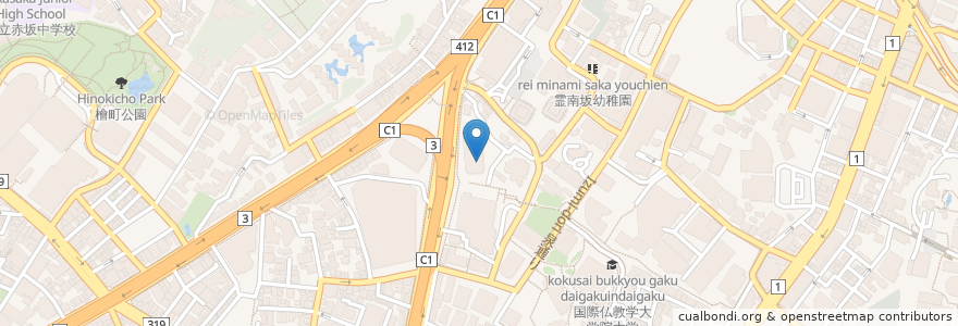 Mapa de ubicacion de 3rd Burger en Japonya, 東京都, 港区.