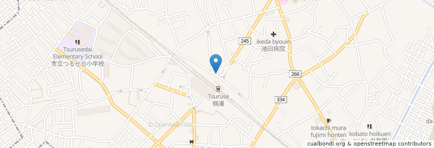 Mapa de ubicacion de やるき茶屋 en 日本, 埼玉县, 富士見市.