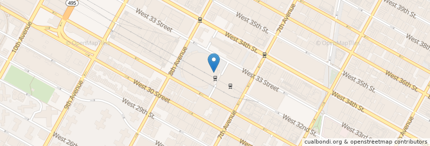 Mapa de ubicacion de Tim Hortons en ایالات متحده آمریکا, New York, نیویورک, New York County, Manhattan, Manhattan Community Board 5, Manhattan Community Board 4.