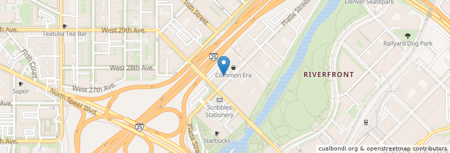 Mapa de ubicacion de House of Commons en Stati Uniti D'America, Colorado, Denver County, Denver.