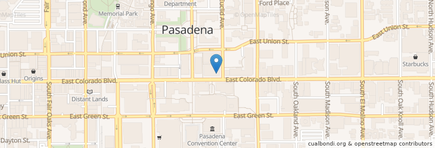 Mapa de ubicacion de Boston Private Bank & Trust en United States, California, Los Angeles County, Pasadena.