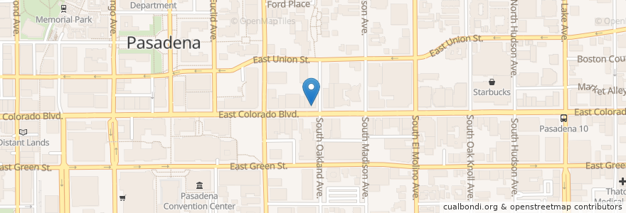 Mapa de ubicacion de Community Bank en Stati Uniti D'America, California, Los Angeles County, Pasadena.
