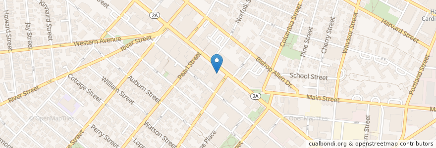 Mapa de ubicacion de Vialé en Stati Uniti D'America, Massachusetts, Middlesex County, Cambridge.