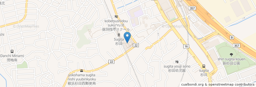 Mapa de ubicacion de 横浜銀行 en 일본, 가나가와현, 요코하마시, 磯子区.
