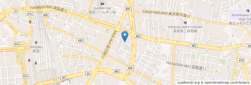 Mapa de ubicacion de esogie en Japan, Tokyo, Shinjuku.
