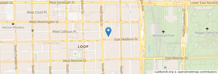 Mapa de ubicacion de Jimmy John's en Stati Uniti D'America, Illinois, Chicago.