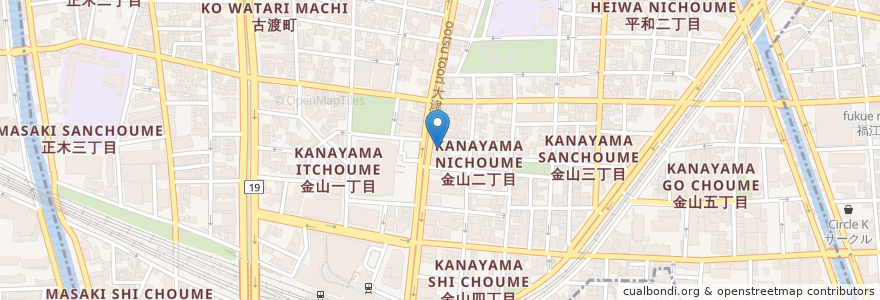Mapa de ubicacion de 東海工業専門学校 en Jepun, 愛知県, 名古屋市, 中区.