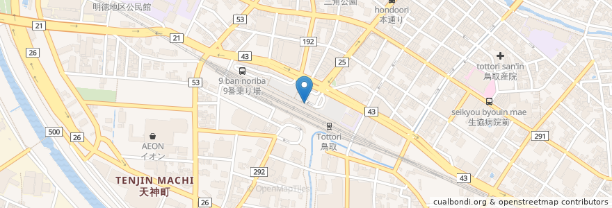 Mapa de ubicacion de カフェ＆ランチ ジャーニー en Japan, Präfektur Tottori, 鳥取市.