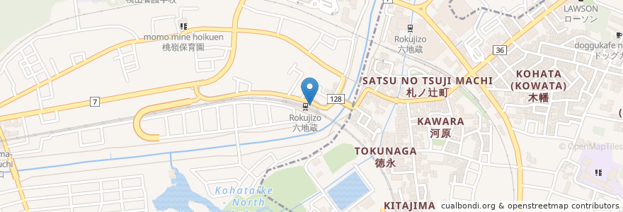 Mapa de ubicacion de 京都中央金庫 六地蔵支店 京阪六地蔵出張所 en Japan, Kyoto Prefecture, Kyoto, Fushimi Ward.
