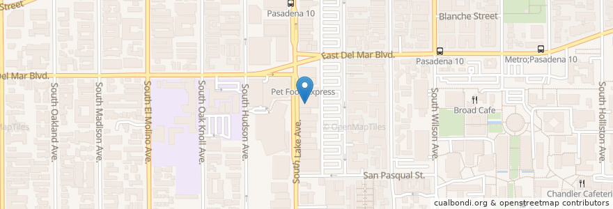 Mapa de ubicacion de South Lake Avenue Medical Center en United States, California, Los Angeles County, Pasadena.