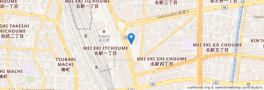 Mapa de ubicacion de ミッドランドスクエアシネマ en Giappone, Prefettura Di Aichi, 名古屋市, 中村区.