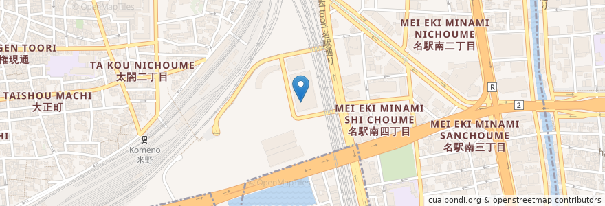 Mapa de ubicacion de モスバーガー en 日本, 爱知县, 名古屋市, 中村区.