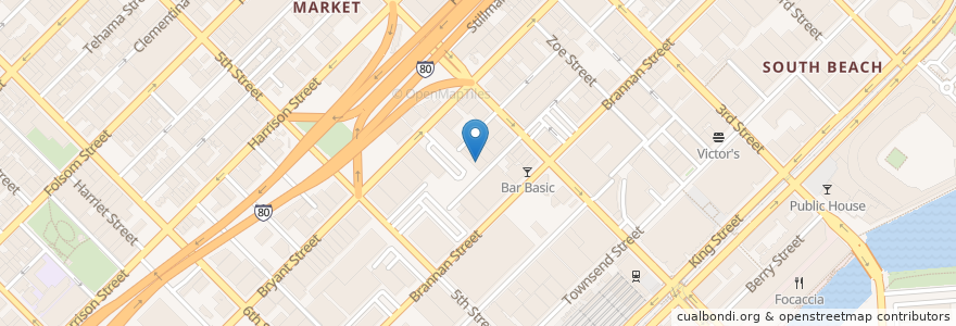 Mapa de ubicacion de Coxcomb  At Old Zupa Location Not Open Yet en Stati Uniti D'America, California, San Francisco, San Francisco.