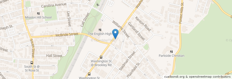 Mapa de ubicacion de JP Kitchen en Amerika Syarikat, Massachusetts, Suffolk County, Boston.