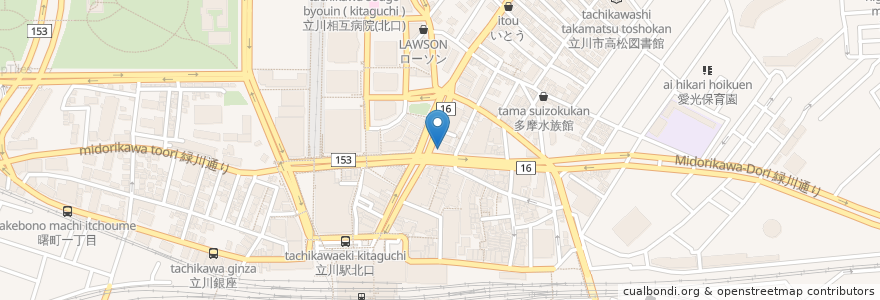 Mapa de ubicacion de ガスト en Japonya, 東京都, 立川市.