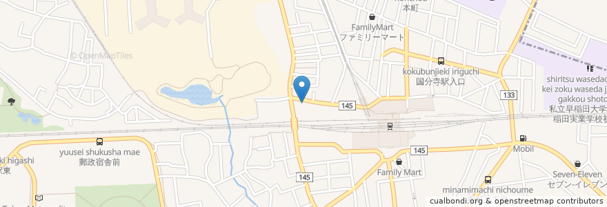 Mapa de ubicacion de もつやき処うめづ en Jepun, 東京都, 国分寺市.