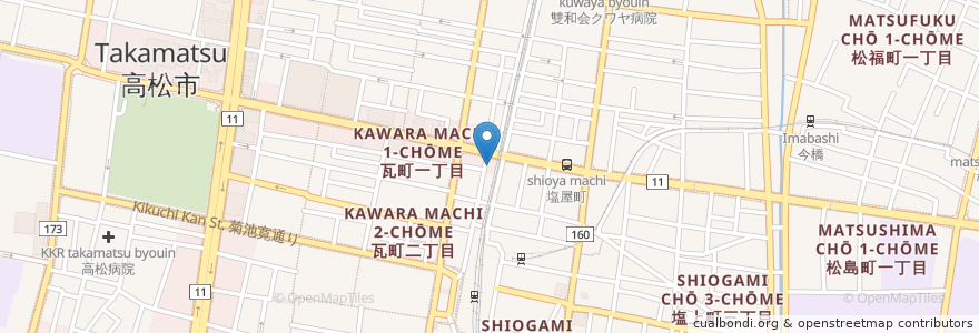Mapa de ubicacion de うどん職人 さぬき麵之介 en ژاپن, 香川県, 高松市.