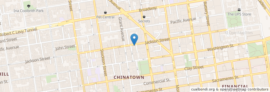 Mapa de ubicacion de Great Eastern Restaurant en Estados Unidos Da América, Califórnia, São Francisco, São Francisco.