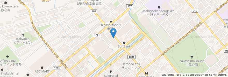 Mapa de ubicacion de ミスター ドーナツ en اليابان, محافظة هوكايدو, 胆振総合振興局, 室蘭市.
