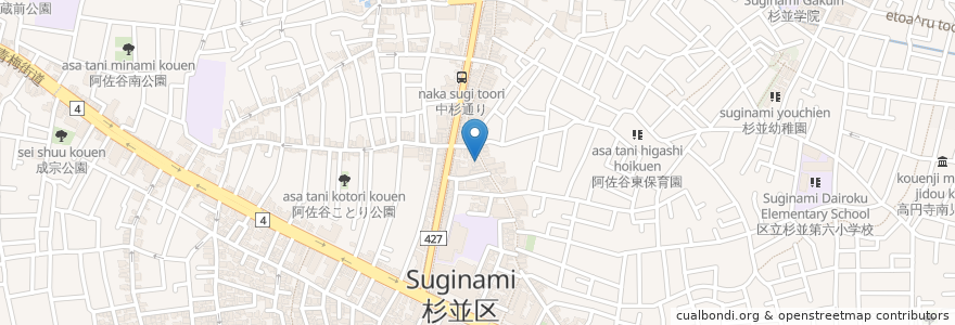 Mapa de ubicacion de Gift食堂 en 日本, 東京都, 杉並区.