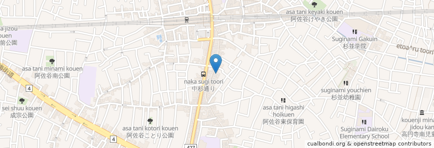 Mapa de ubicacion de オリジン弁当 en اليابان, 東京都, 杉並区.
