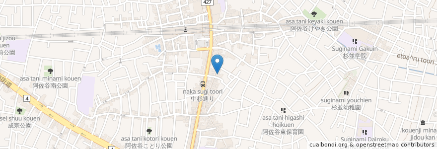 Mapa de ubicacion de 福しん en Giappone, Tokyo, 杉並区.
