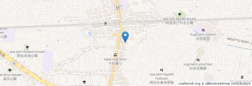 Mapa de ubicacion de はなまるうどん en 日本, 東京都, 杉並区.