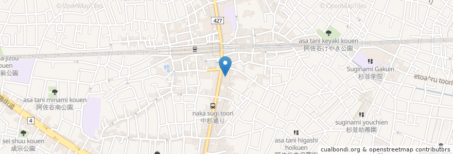 Mapa de ubicacion de 星乃珈琲店 en اليابان, 東京都, 杉並区.