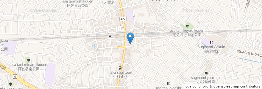 Mapa de ubicacion de おさかな食堂 en Japón, Tokio, Suginami.