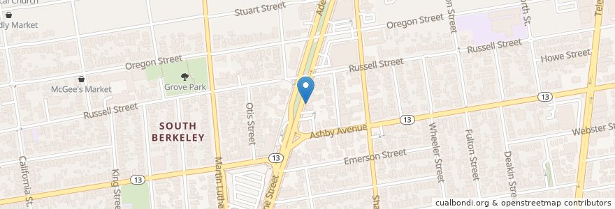 Mapa de ubicacion de East Bay Community Law Center en États-Unis D'Amérique, Californie, Comté D'Alameda, Berkeley.