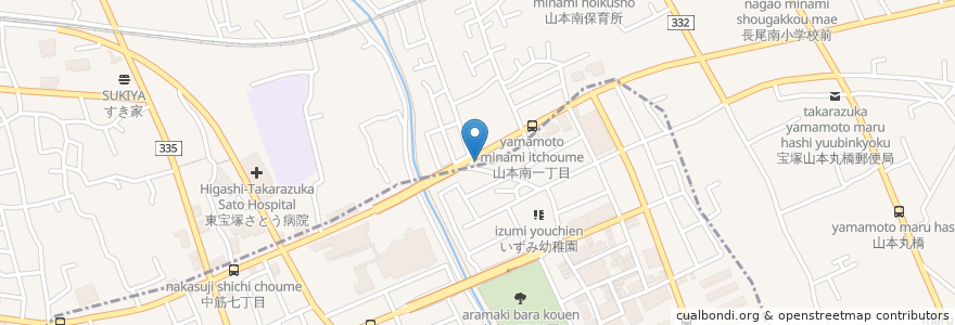 Mapa de ubicacion de ヒロコーヒー 伊丹あらまき店 en Япония, Хёго, 宝塚市.
