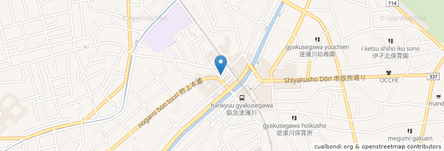 Mapa de ubicacion de 自動販売機 en Japan, Präfektur Hyōgo, 宝塚市.