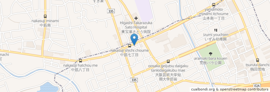 Mapa de ubicacion de ラーメン黒兵衛 en اليابان, 兵庫県, 宝塚市.