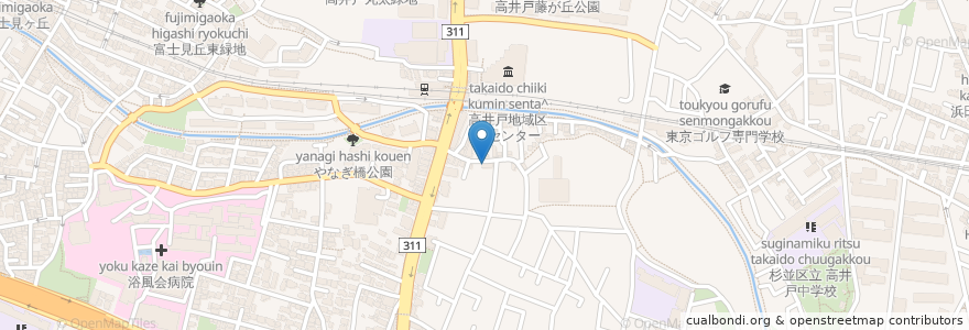 Mapa de ubicacion de たけ仙 en 日本, 東京都, 杉並区.