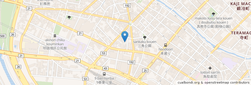 Mapa de ubicacion de シティパーク今町2 en اليابان, توتوري, 鳥取市.
