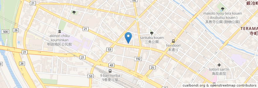 Mapa de ubicacion de しの和 en اليابان, توتوري, 鳥取市.