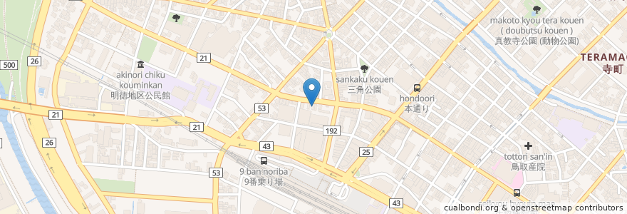 Mapa de ubicacion de Kitty Blue en اليابان, توتوري, 鳥取市.
