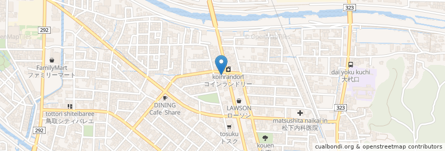Mapa de ubicacion de 麺場 田所商店 鳥取店 en Япония, Тоттори, 鳥取市.