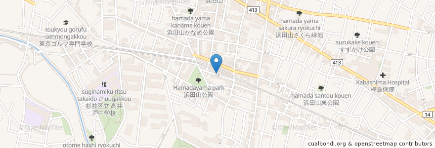 Mapa de ubicacion de またたび家 en 日本, 東京都, 杉並区.