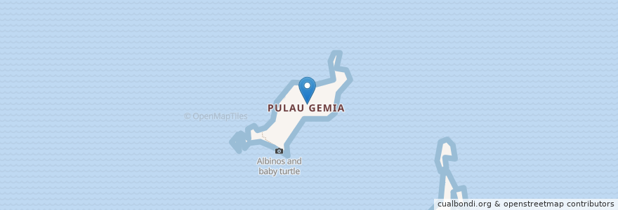Mapa de ubicacion de Pulau Gemia en Malesia, Pulau Gemia, Terengganu.