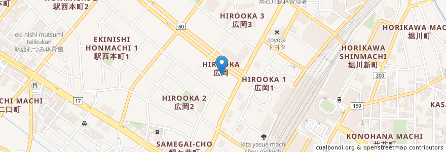 Mapa de ubicacion de Hokkoku Bank en Japão, 石川県, 金沢市.