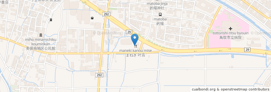 Mapa de ubicacion de まねき 叶店 en ژاپن, 鳥取県, 鳥取市.