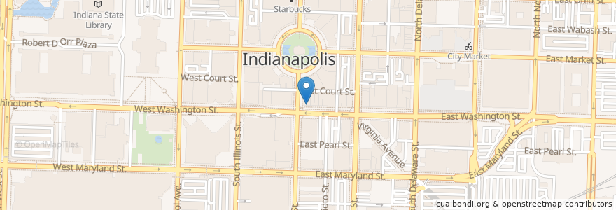 Mapa de ubicacion de Chipotle en Estados Unidos De América, Indiana, Indianapolis.