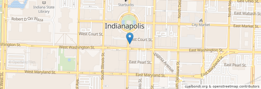 Mapa de ubicacion de Jimmy John's en ایالات متحده آمریکا, ایندیانا, Indianapolis.