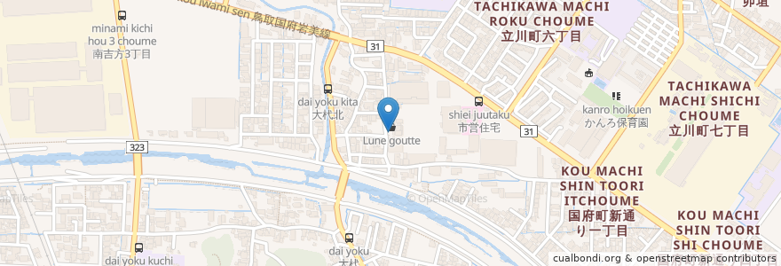 Mapa de ubicacion de らーめんランド en Japón, Prefectura De Tottori, 鳥取市.