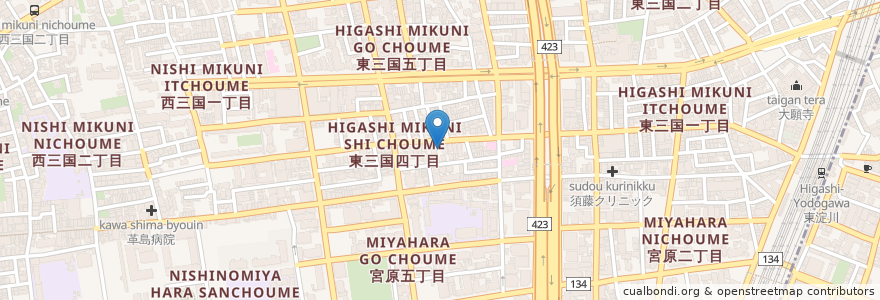 Mapa de ubicacion de 三井のリパーク en Jepun, 大阪府, 大阪市, 淀川区.