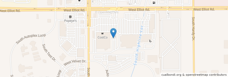 Mapa de ubicacion de CostCo Fuel en Verenigde Staten, Arizona, Maricopa County, Tempe.