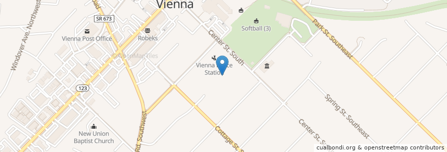 Mapa de ubicacion de Vienna Saturday Farmers' Market en Stati Uniti D'America, Virginia, Fairfax County, Vienna.