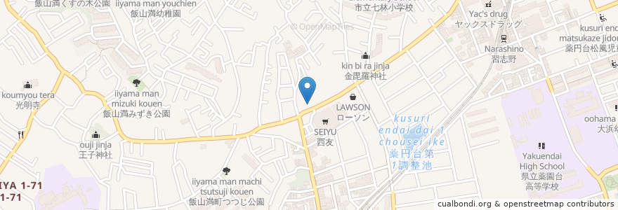 Mapa de ubicacion de うちここ en Japão, 千葉県, 船橋市.